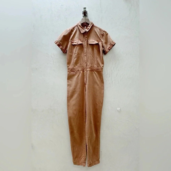 Young Fabulous & Broke Pants - Young Fabolous & Broke || YFB Twill Kahri Jumpsuit in Butterscotch  XS
